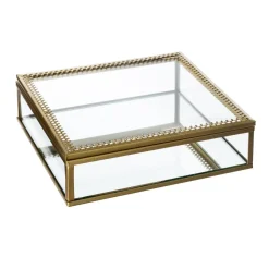 Lot de 2 Boîtes à Bijoux Métal Spirit Doré
