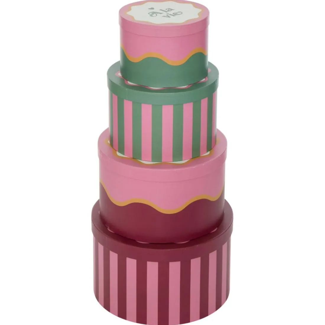 Lot de 4 boîtes Cherie rouge