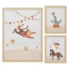Lot de 3 cadres Beige en papier et bois
