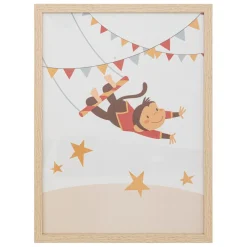 Lot de 3 cadres Beige en papier et bois