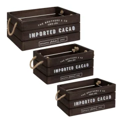 Lot de 3 cagettes en bois DENYS