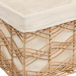 Lot de 4 cagettes en rotin