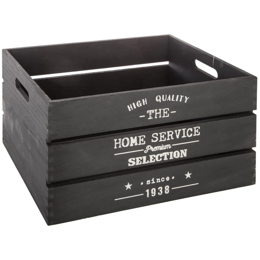 Lot de 6 caisses cagettes factory noires