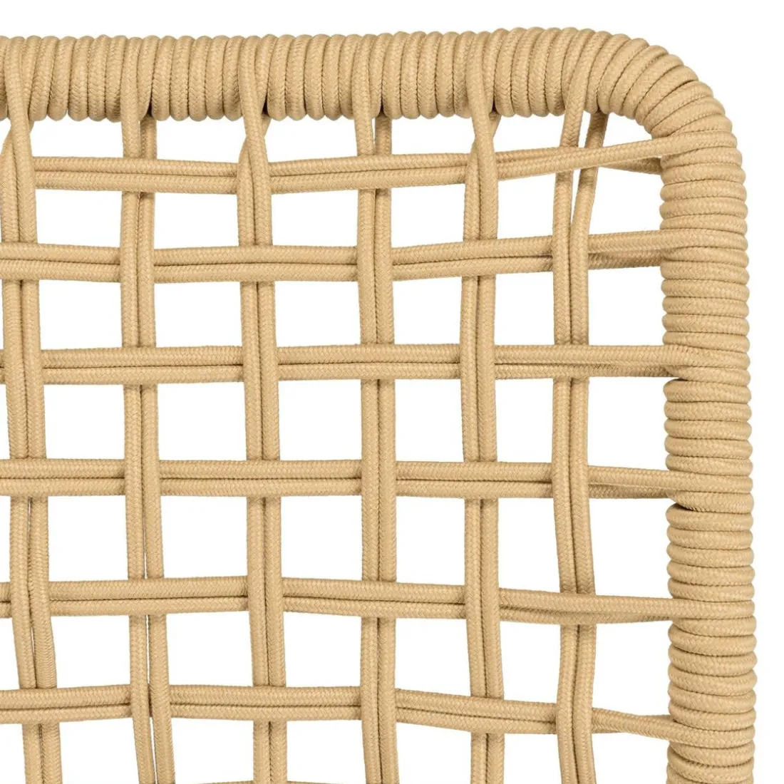 Lot de 2 chaises de jardin en cordage tressé beige VIANNEY