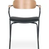 Lot de 4 chaises design Paradox Bois et Simili Noir