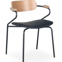 Lot de 4 chaises design Paradox Bois et Simili Noir