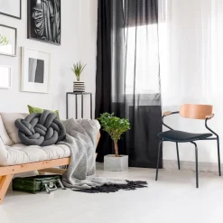 Lot de 4 chaises design Paradox Bois et Simili Noir