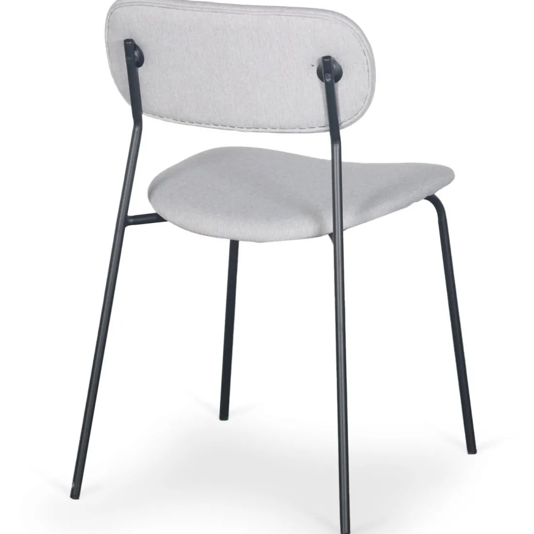 Lot de 4 chaises modernes Stellair Tissu Gris