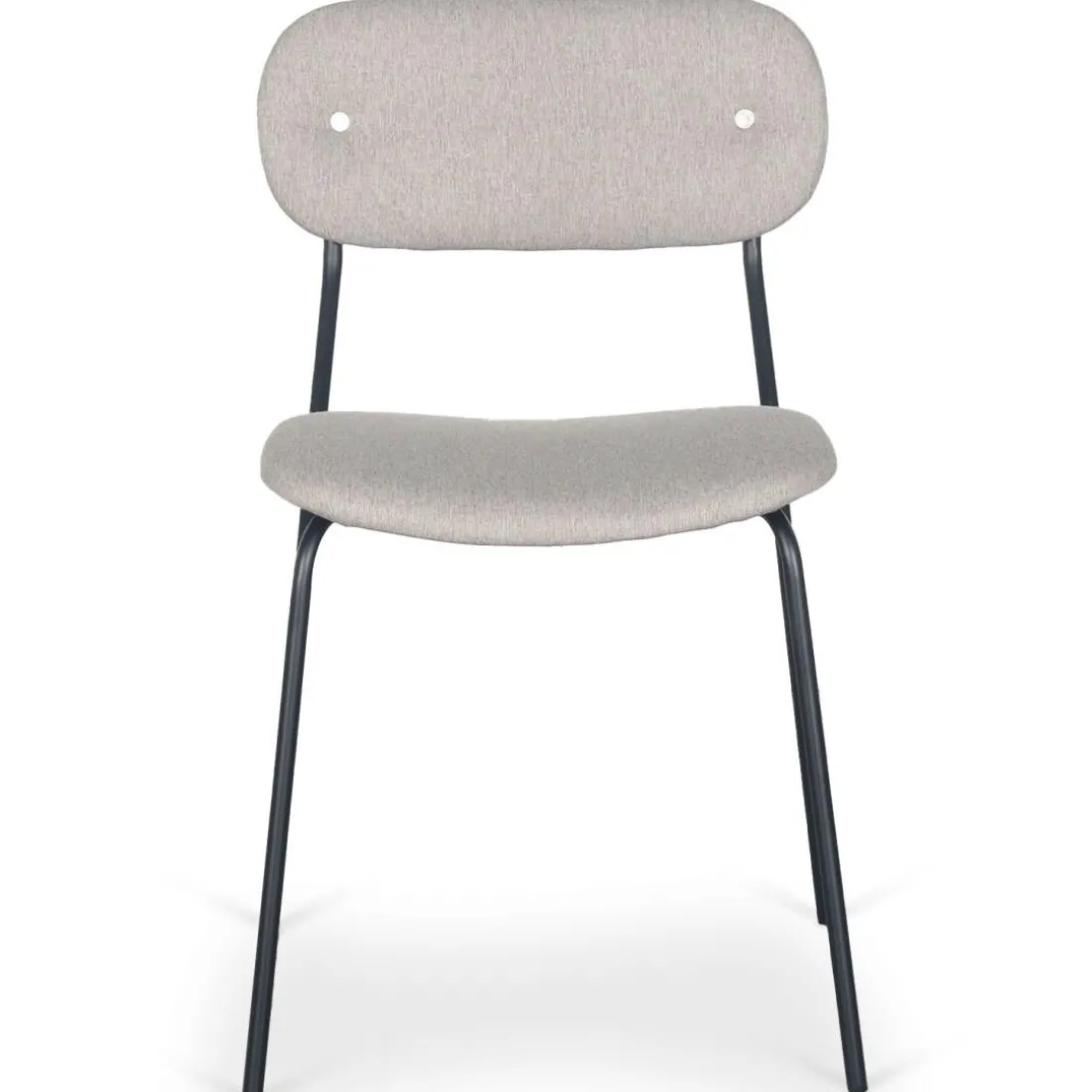 Lot de 4 chaises modernes Stellair Tissu Beige