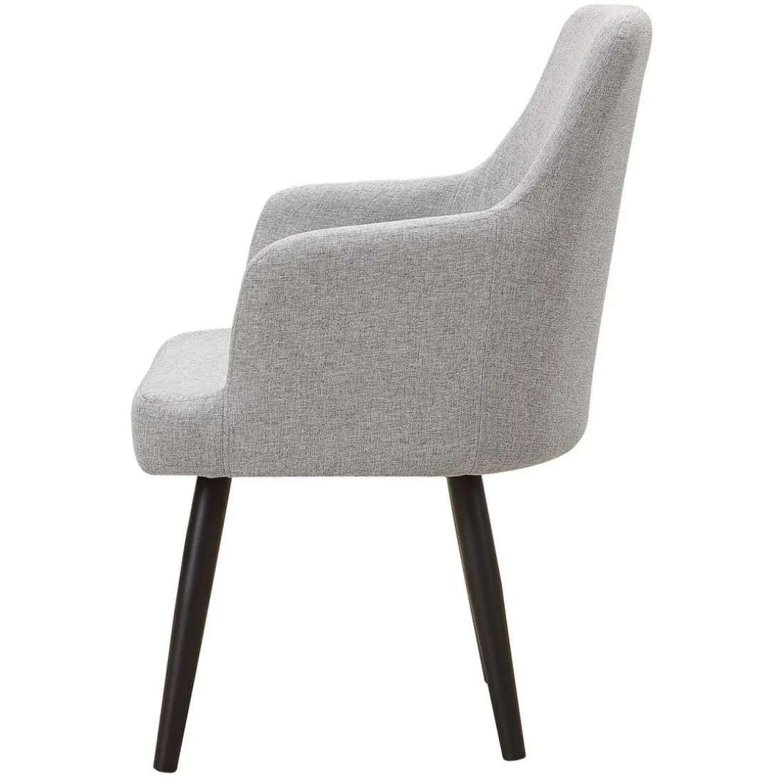 Lot de 2 Fauteuils Tissu Gris Clair LUDVIG