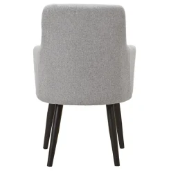 Lot de 2 Fauteuils Tissu Gris Clair LUDVIG