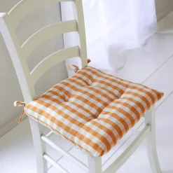 Lot de 2 Galettes de chaise VICHY - Orange