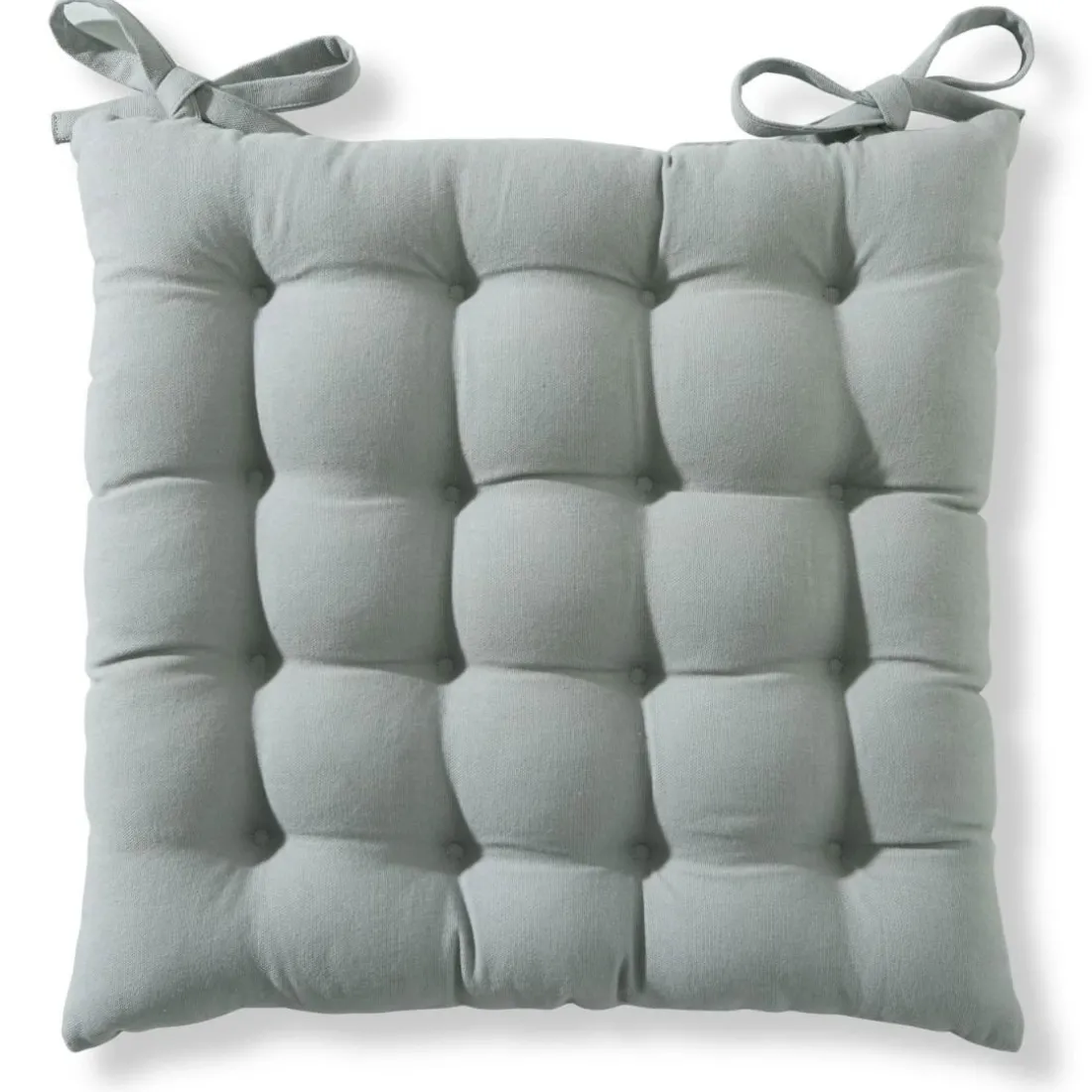 Lot de 2 galettes de chaise SEIZA capitonnée carrée-gris