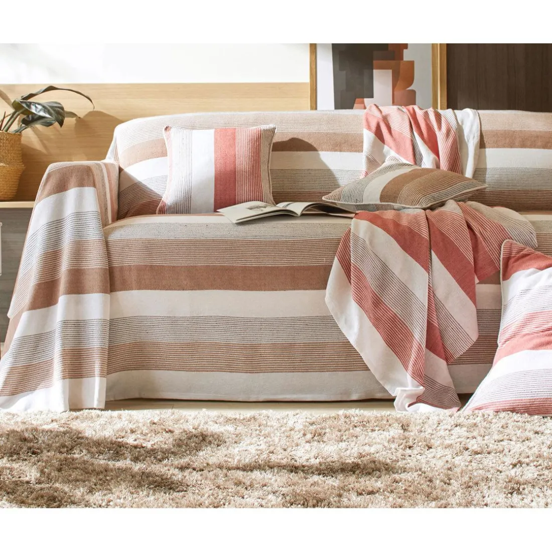 Lot de 2 housses de coussins TREPORT - beige
