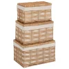 Lot de 3 malles en rotin