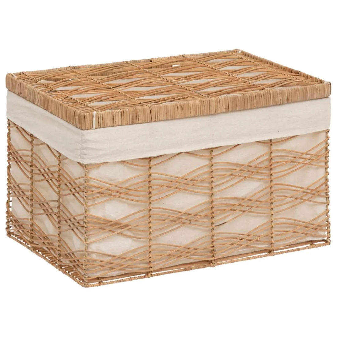 Lot de 3 malles en rotin