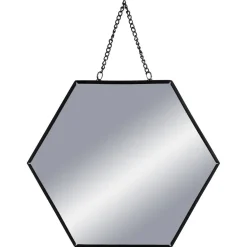 Lot de 3 miroirs hexagonaux métal