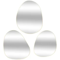 Lot de 3 Miroirs Métal doré Orga Lida