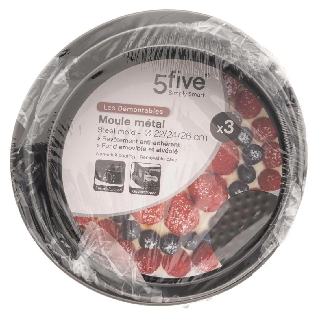 Lot de 3 moules démontables manquevoir