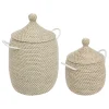 Lot de 2 paniers SOLEYA beige