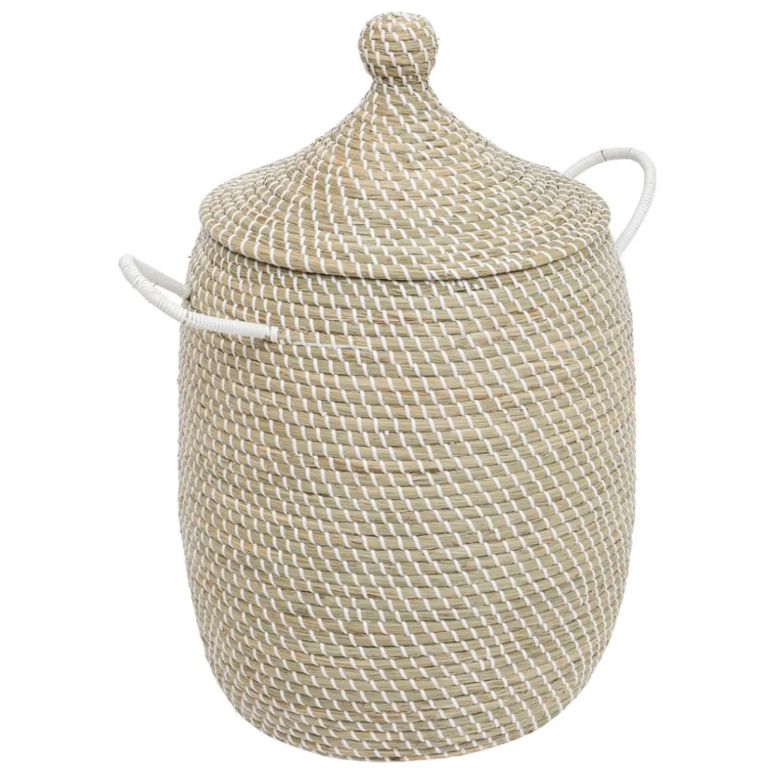 Lot de 2 paniers SOLEYA beige
