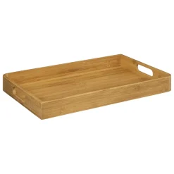Lot de 2 plateaux de service bambou
