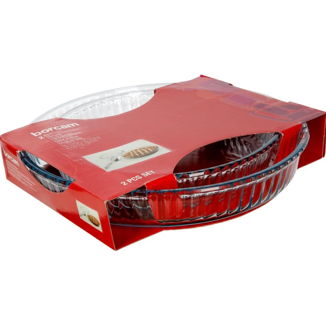 Lot de 2 Plats Ronds en Verrevoir
