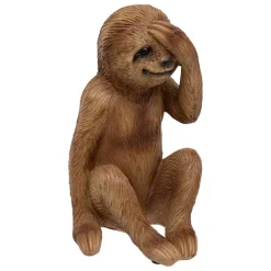 Lot de 3 Statues paresseux marron