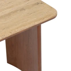 Lot de 2 tables basses Jivan Travertin Bois