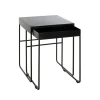 Lot de 2 tables d'appoint noir