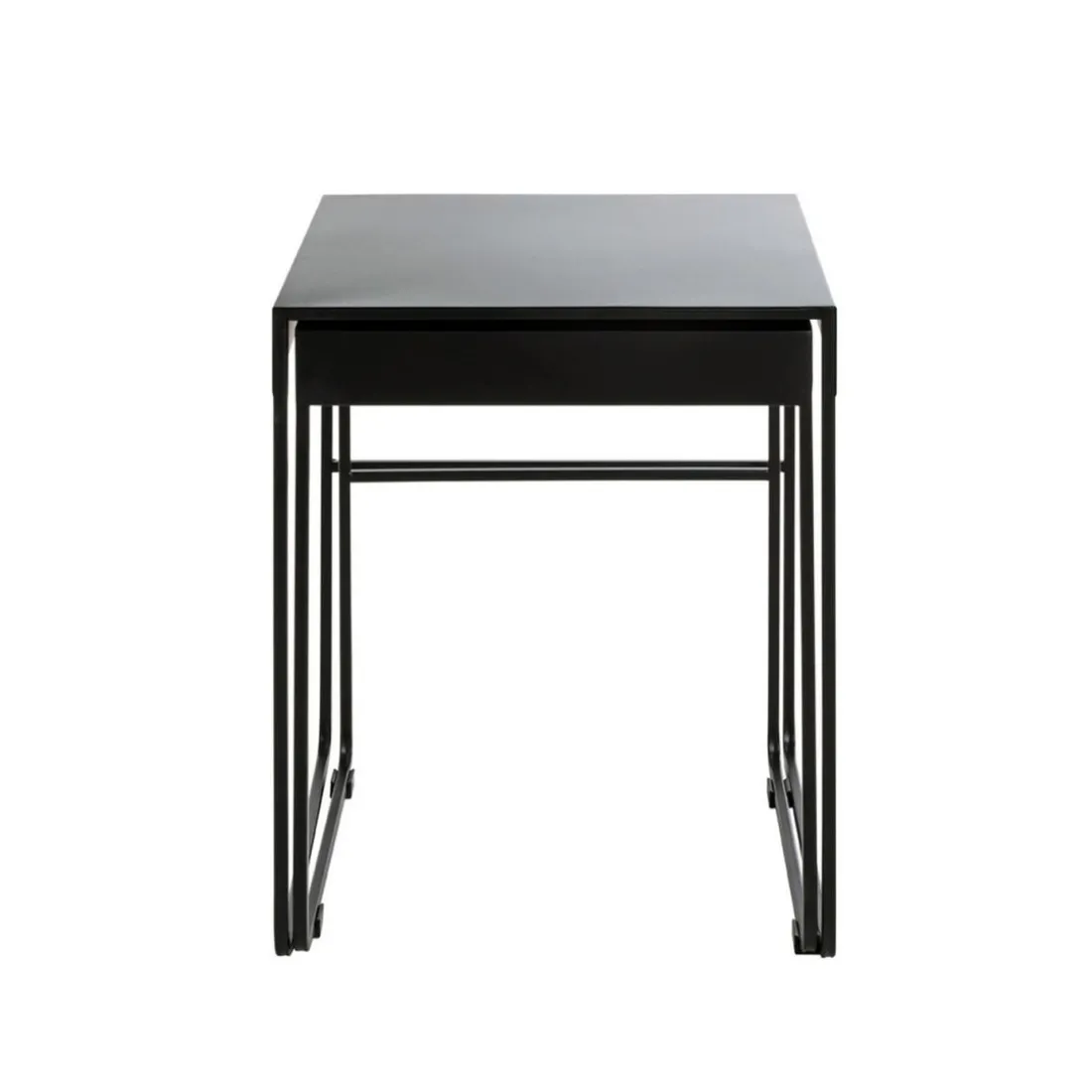 Lot de 2 tables d'appoint noir