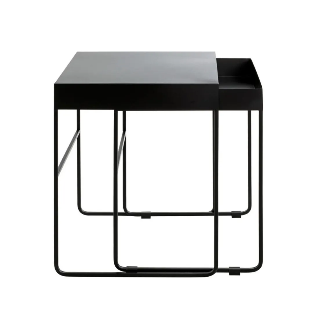 Lot de 2 tables d'appoint noir