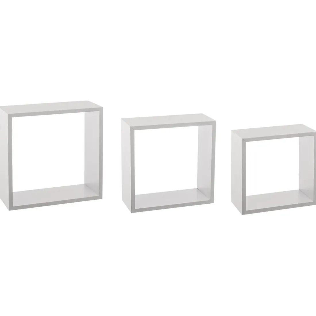 Lot de 3 Étagères Murales Blanches