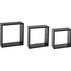 Lot de 3 étagères murales cubes