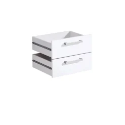 Lot de 2 tiroirs pour etagère CALVIA 10 blanc