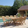 Lot n°153 Salon de jardin en teck 8/10 personnes FUN