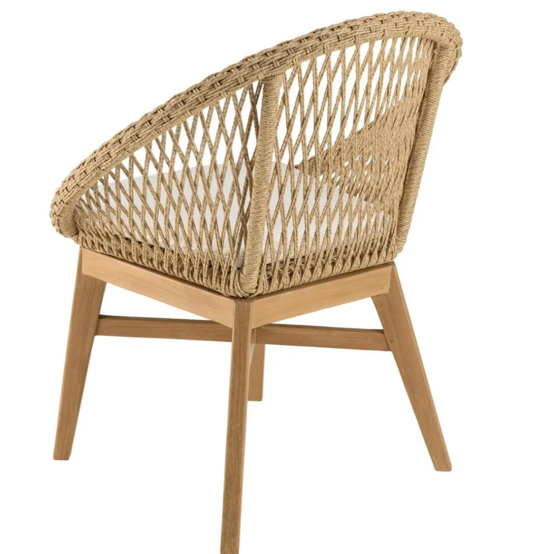 Lot n°33 Salon de jardin teck recyclé rotin synthétique 2 personnes VALERIA