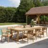 Lot n°5 Salon de jardin teck recyclé et teck 8/10 personnes KALLY