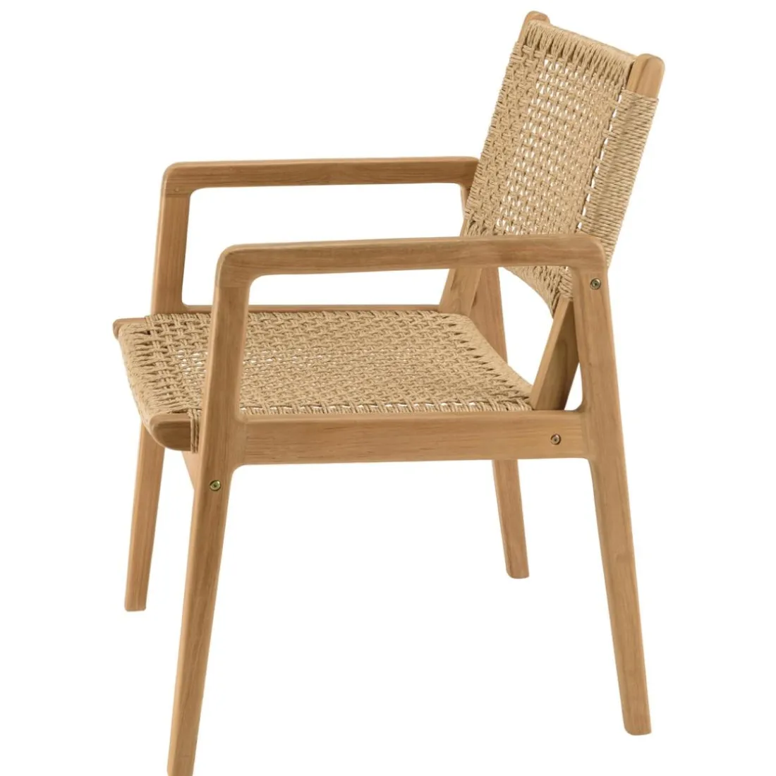 Lot n°21 Salon de jardin teck recyclé rotin synthétique 4 personnes VALERIA