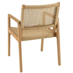 Lot n°30 Salon de jardin teck recyclé rotin synthétique 6 personnes VALERIA