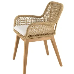 Lot n°11 Salon de jardin teck recyclé rotin synthétique 8 à 10 personnes VALERIA