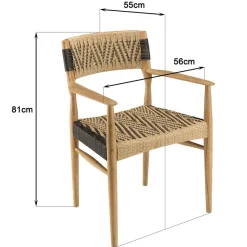 Lot n°27 Salon de jardin teck recyclé rotin synthétique 4 personnes VALERIA