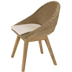 Lot n°25 Salon de jardin teck recyclé et rotin synthétique KALLY