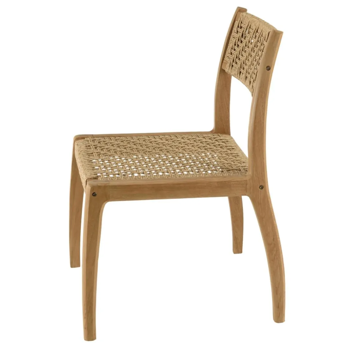 Lot n°13 Salon de jardin teck recyclé rotin synthétique 6 personnes VALERIA