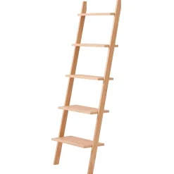 L'étagère murale échelle SMOGEN en bois massif naturel est un meuble au style scandinave fabriquée en pin de haute qualité