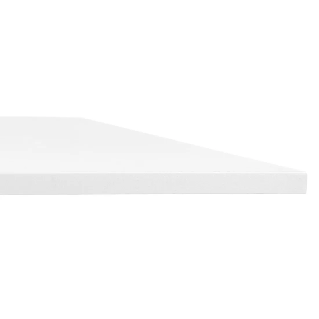 Mange-debout design 'DENVER BAR' blanc avec pied en métal brossé