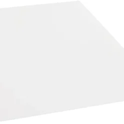 Mange-debout design 'DENVER BAR' blanc avec pied en métal brossé