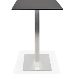 Mange-debout design 'DENVER BAR' noir avec pied en métal brossé