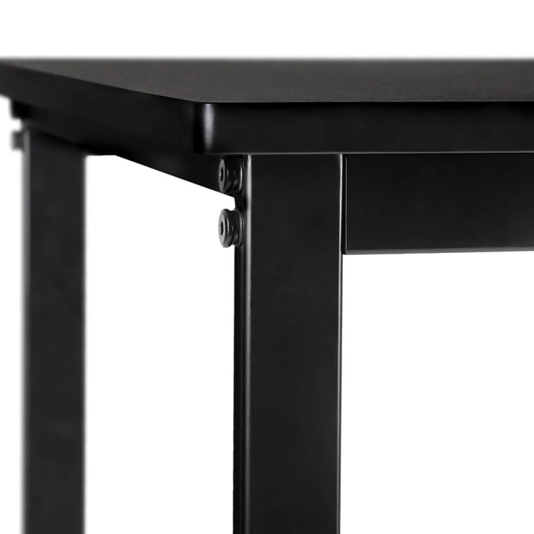 Mange-debout ou Table haute 'MINERVA' en bois et métal noir