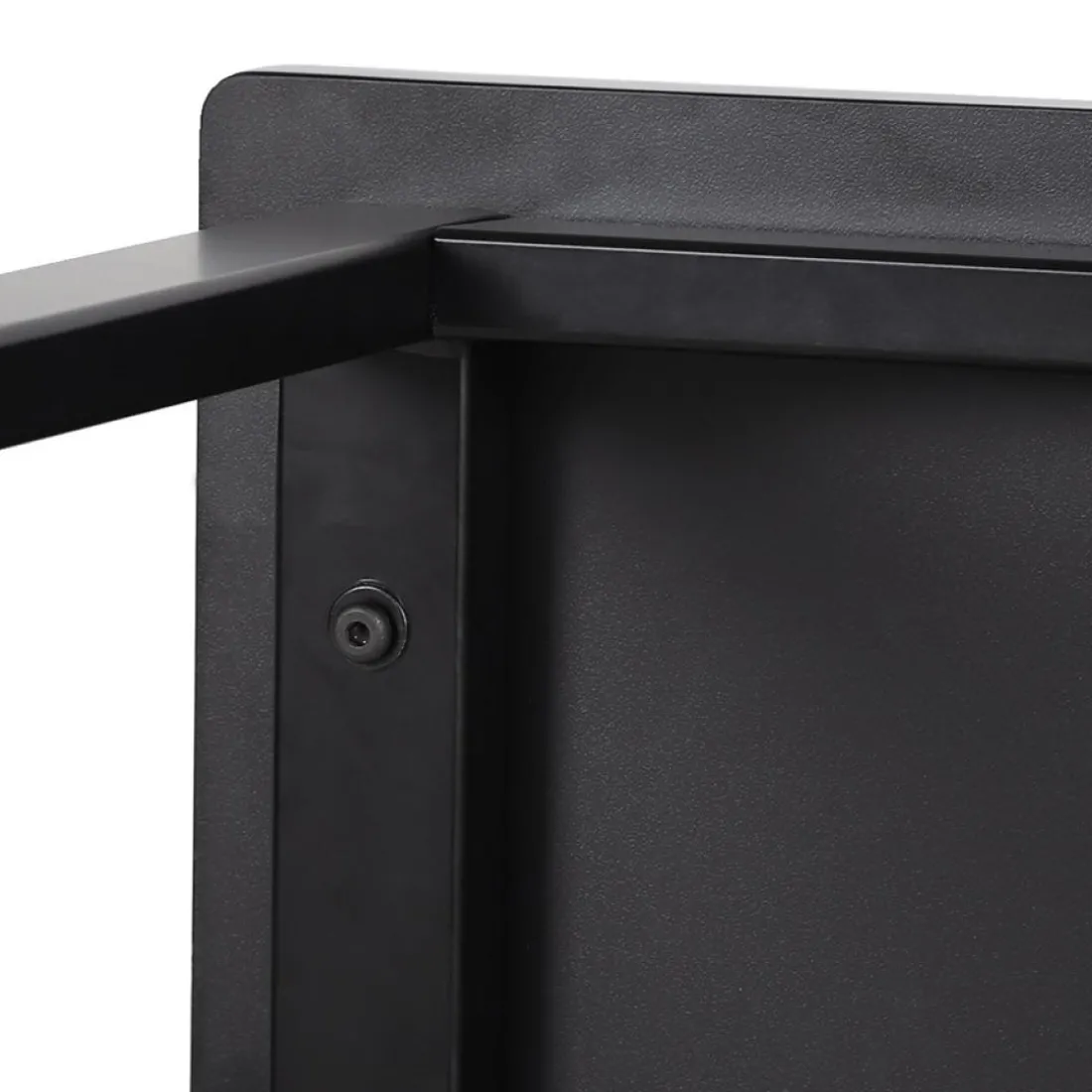 Mange-debout ou Table haute 'MINERVA' en bois et métal noir